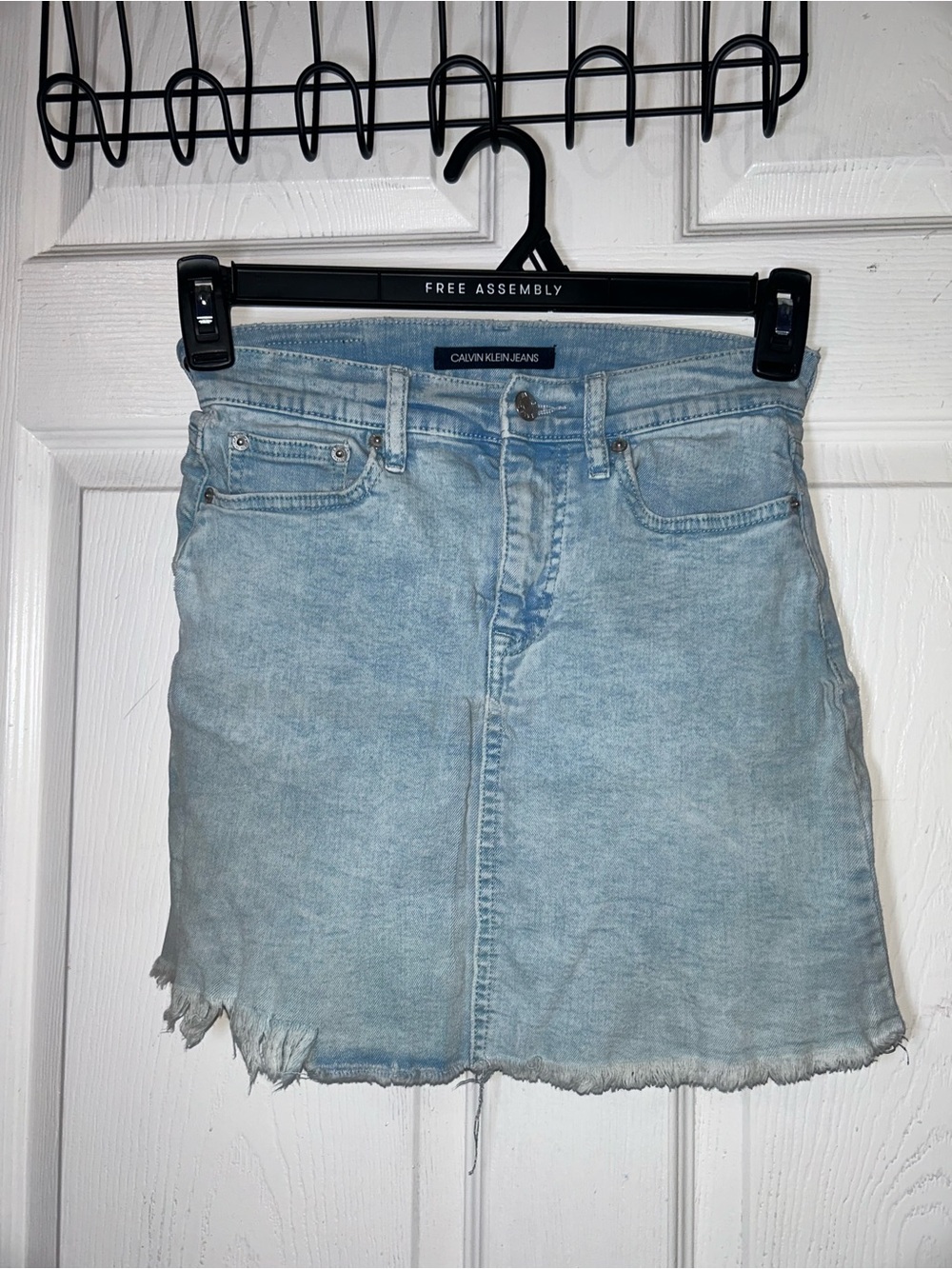 Calvin Klein Light Blue Denim Mini Skirt